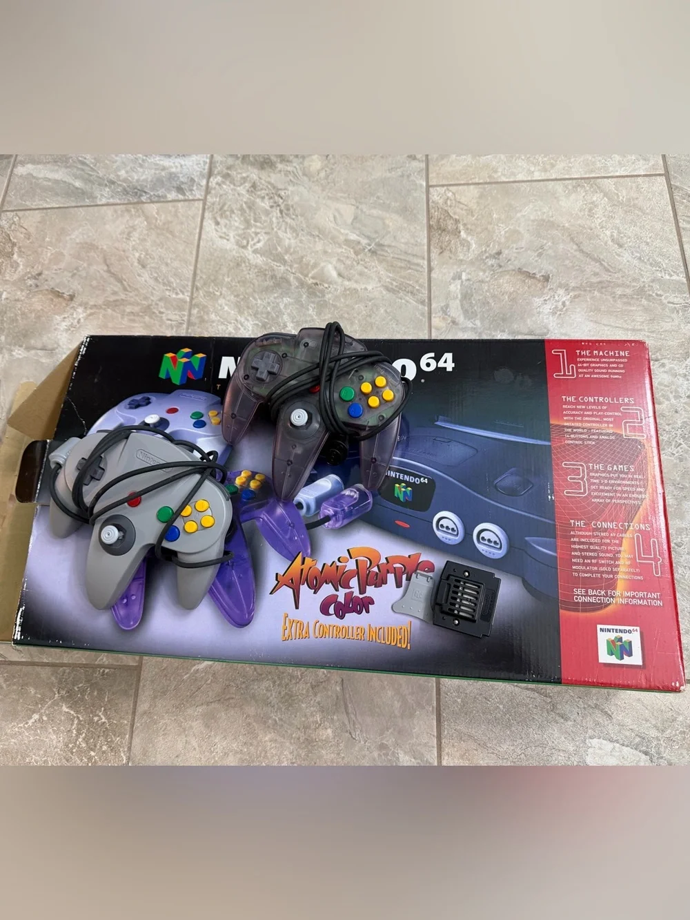 Nintendo 64 Console Bundle with Atomic Purple Controller